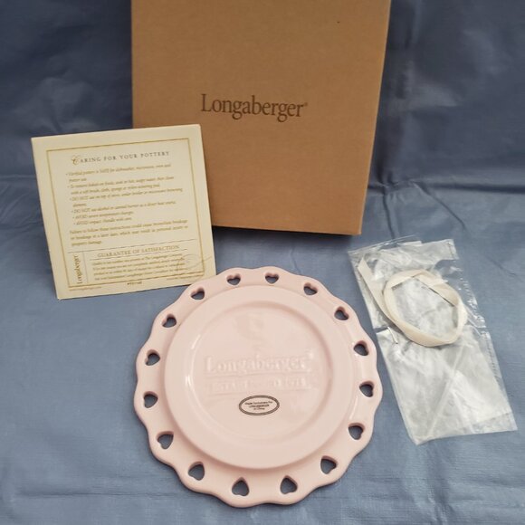 LONGABERGER SWEETEST HEART CANDLE PLATE - NIB - Picture 5 of 8